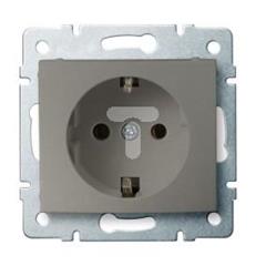 DOMO Gniazdo pojedyncze Schuko śrubowe 16A 250V szampański 011220150 25026