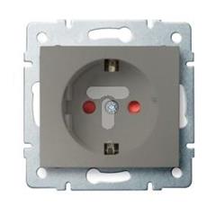 DOMO Gniazdo pojedyncze Schuko ochrona styków śrubowe 16A 250V szampański 011240150 25029