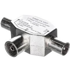 Rozdzielacz sygnału TV splitter 1x IEC żeński / 2x IEC męski 11532