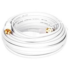 Przewód antenowy satelitarny płaski F 10m biały 67298