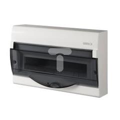 Rozdzielnica modułowa 1x14+2 natynkowa GREEN BOX RN 1/14+2 drzwi transparentne dymne N+PE IP40 2354-01