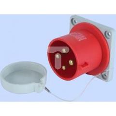 Wtyczka tablicowa prosta 32A 3P+Z 400V czerwona IP44 WTP 32 4 922036
