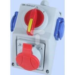 Zestaw z o C16-18.2N rozłącznik 0-1 + wtyk 16A 3P+N+Z/2x16A 2P+Z IP44 971650