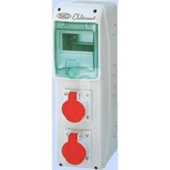 Rozdzielnica RSS-01 okienko 5 modułów okablowana 2x16A 3P+N+Z 400V IP44 942011