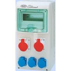 Rozdzielnica RSS-02 okienko 8 modułów okablowana 2x16A 3P+N+Z 400V, 3x16A 2P+Z 250V IP44 942021