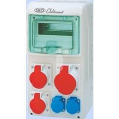 Rozdzielnica RSS-02 okienko 8 mod okablowana 1x63A 3P+N+Z 400V 1x32A 3P+N+Z 400V, 1x16A 3P+N+Z 400V, 2x16A 2P+Z 250V IP44 942023