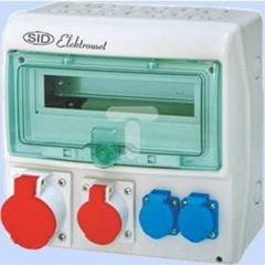 Rozdzielnica RSS-03 okienko 12 modułów okablowana 1x63A 3P+N+Z 400V, 1x32A 3P+N+Z 400V, 1x16A 3P+N+Z 400V IP44 942035