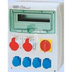 Rozdzielnica RSS-04 z rozłącznikiem 0-1 100A okienko 12 modułów okablowana 2x16A 3P+N+Z 400V, 4x16A 2P+Z 250V IP44 942046