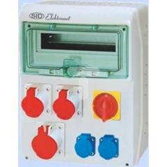 Rozdzielnica RSS-04 z rozłącz. 0-1 100A okienko 12 mod okabl 1x32A 3P+N+Z 400V, 2x16A 3P+N+Z 400V, 2x16A 2P+Z 250V IP44 942047