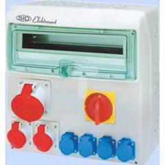 Rozdzielnica RSS-05 z rozłącz. 0-1 100A okienko 18 mod okabl 1x63A 3P+N+Z 400V, 2x16A 3P+N+Z 400V, 4x16A 2P+Z 250V IP44 942057