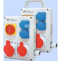 Rozdzielnica RPK-1 z rozłącznikiem 0-1 40A okablowana 2x16A 3P+N+Z 400V, 2x16A 2P+Z 250V IP44 940008