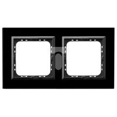 IMPRESJA Ramka podwójna czarne szkło R-2YGC/32/25