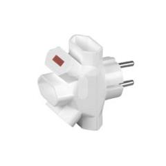 Rozgałeźnik wtyczkowy 4xEuro z podświetleniem biały R-4/S