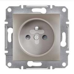 Gniazdo 2P+PE z przesł. bez ramki, brąz   EPH2800269