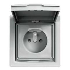 Gniazdo 2P+PE IP44 z ramką (1-krotne) z   EPH2800361