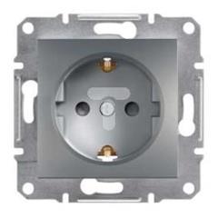 ASFORA Gniazdo pojedyncze SCHUKO z przesł. bez ramki stal EPH2900262