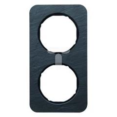 Berker R.1 Ramka podwójna łupek/czarny 10122384