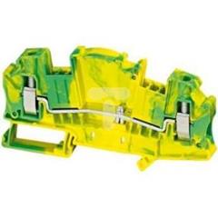 Złączka szynowa ochronna 2-przewodowa 6mm2 żółto-zielona NSYTRV62TTPE