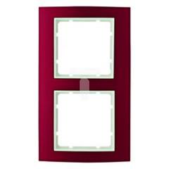 Ramka 2-krotna  Berker B.3 alu, czerwony/biały   10123022