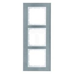 Ramka 3-krotna pionowa Berker B.7 stal szlachetna/biały   10133609