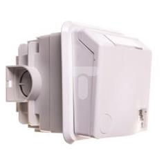 Gniazdo podtynkowe przelotowe 16A 4P 400V czerwone IP44 DESIGN 884-6v