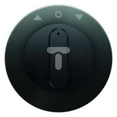 Berker R.1/R.3 Płytka czołowa z pokrętłem do łącznika żaluzjowego obrotowego czarna 10802045