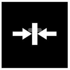 Wkładka przycisku 22mm płaska czzarna symbol /MOCOWANIE/ 55TQ25 093032