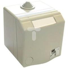 Gniazdo natynkowe przelotowe 16A 2P+Z 230V szare IP44 DESIGN 863108v