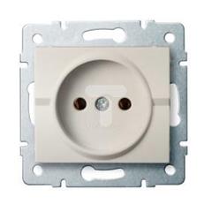 LOGI Gniazdo pojedyncze śrubowy Kremowy 16A 250V 021210103 25144
