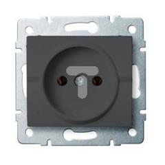 LOGI Gniazdo pojedyncze śrubowy Grafit 16A 250V 021210141 25262