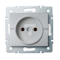 LOGI Gniazdo pojedyncze śrubowy Srebrny 16A 250V 021210143 25203