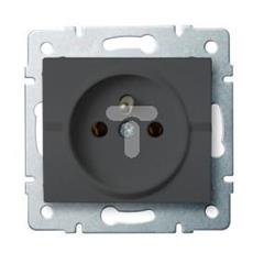 LOGI Gniazdo pojedyncze francuskie śrubowy Grafit 16A 250V 021251141 25268