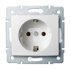 LOGI Gniazdo pojedyncze Schuko śrubowy Biały 16A 250V 021220102 25085