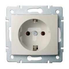 LOGI Gniazdo pojedyncze Schuko śrubowy Kremowy 16A 250V 021220103 25145