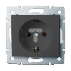 LOGI Gniazdo pojedyncze Schuko śrubowy Grafit 16A 250V 021220141 25263