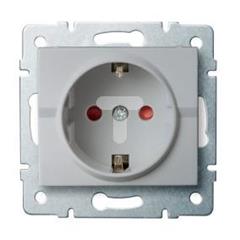 LOGI Gniazdo pojedyncze Schuko Ochrona styków śrubowy Srebrny 16A 250V 021240143 25207