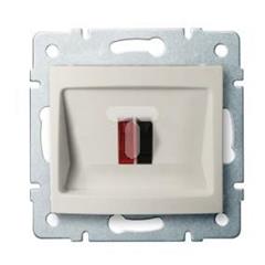 LOGI Gniazdo głośnikowe pojedyncze Kremowy 021450003 25173