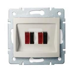 LOGI Gniazdo głośnikowe podwójne Kremowy 021820003 25174