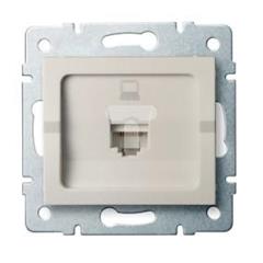 LOGI Gniazdo komputerowe pojedyncze (RJ45Cat 6 Jack) Kremowy 021400003 25168