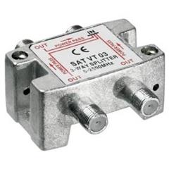Rozdzielacz sygnału SAT splitter 1x F / 3x F 5-2500MHz 67002