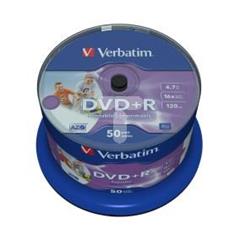 Płyta DVD+R VERBATIM 4,7GB x16 PRINTABLE NO ID BRAND /CAKE 50szt./