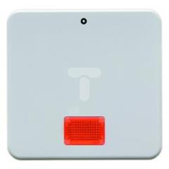 Klawisz z czerwoną soczewką i nadrukiem 0 śnieżnobiały podtynkowe IP44 155809