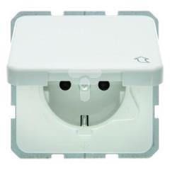 Gniazdo SCHUKO z pokrywą  śnieżnobiały  podtynkowe IP44     471509