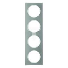Ramka 4-krotna Berker R.3 stal szlachetna/biały   10142214