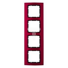 Ramka 4-krotna Berker B.3 alu, czerwony/antracyt   10143012