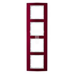 Ramka 4-krotna Berker B.3 alu, czerwony/biały   10143022
