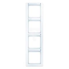 Ramka 4-krotna pionowa z polem opisowym  śnieżnobiały, aksamit  Q.1     10146019