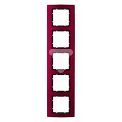Ramka 5-krotna Berker B.3 alu, czerwony/antracyt   10153012