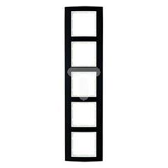 Ramka 5-krotna Berker B.3 alu, czarny/biały   10153025