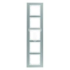 Ramka 5-krotna pionowa Berker B.7 stal szlachetna/biały   10153609